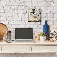 Stupell Industries Black & Gold Heels & Books Wall Accent with Black Frame