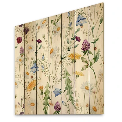 Designart - Wildflowers Chamomile and Clover Bell III