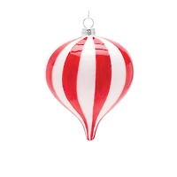 6ct. Striped Glass Ornaments