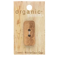 Organic Elements 1 1/2" Rectangular Coconut Button