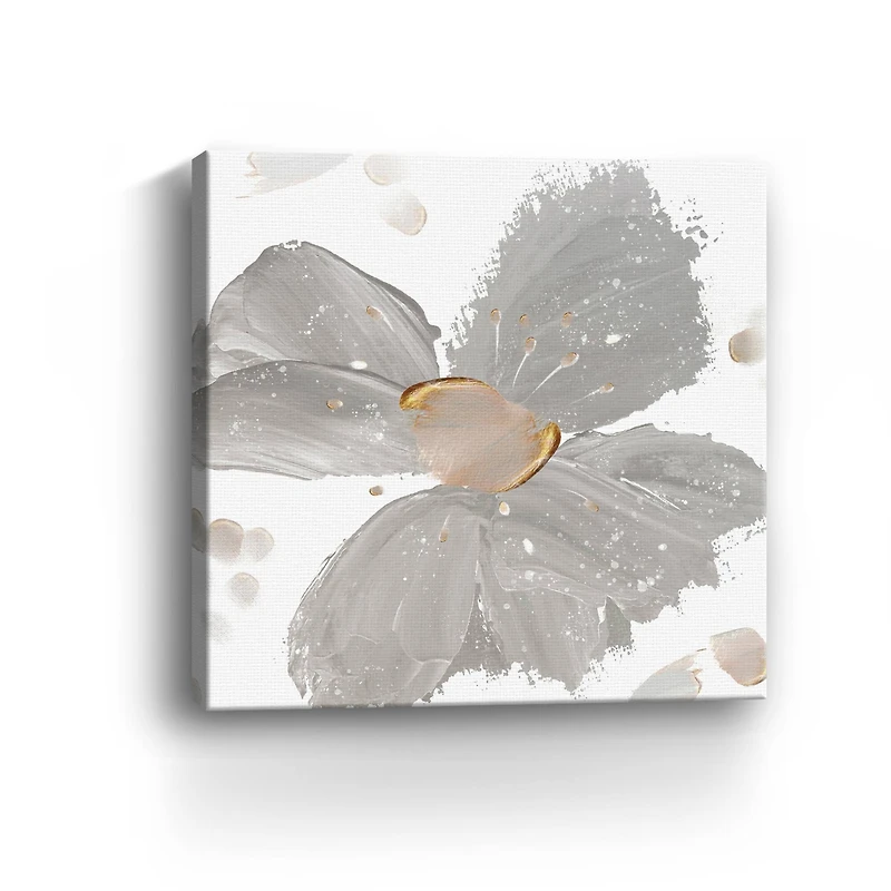 Contemporary Floral Gray II Canvas Giclee