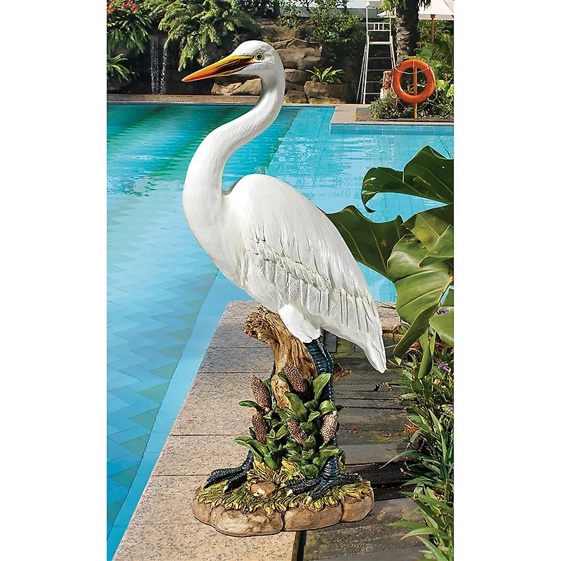 Design Toscano 23" Great White Egret Statue