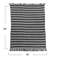 Hello Honey® Striped Cotton Throw Blanket with Fringe