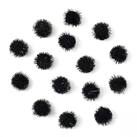 Black Sparkle Pom Poms by Creatology™