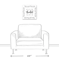 Thankful Life Fall Leaves Canvas Wall Art