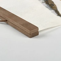 Highland Cow and Bird Teak Hanging Canvas