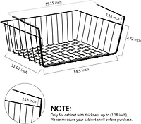 NEX™ Black Under Shelf Wire Baskets, 4ct.