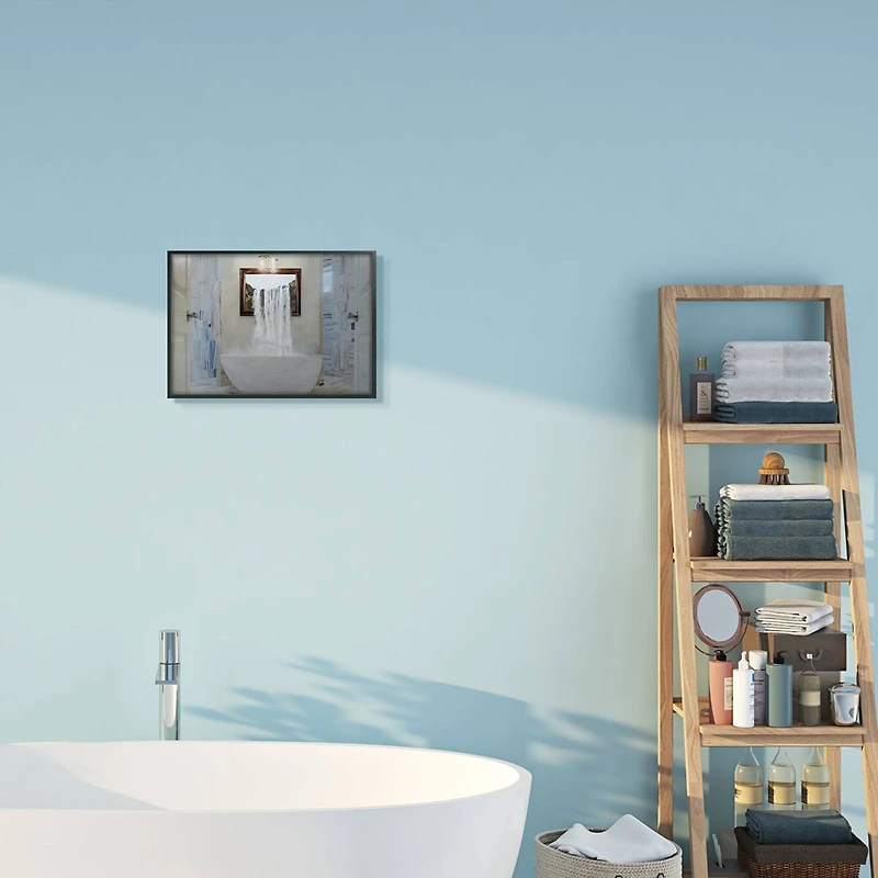 Stupell Industries Bathtub Waterfall Abstract Photograph with Frame Wall Accent