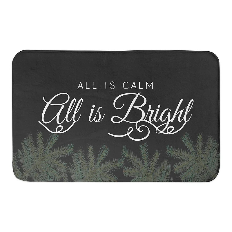 All Is Calm All Is Bright Bath Mat