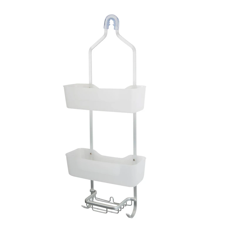 Bath Bliss White Aluminum Shower Caddy