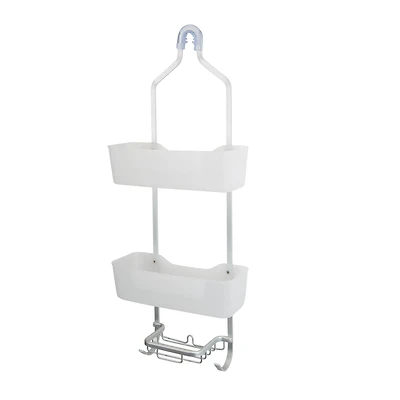Bath Bliss White Aluminum Shower Caddy