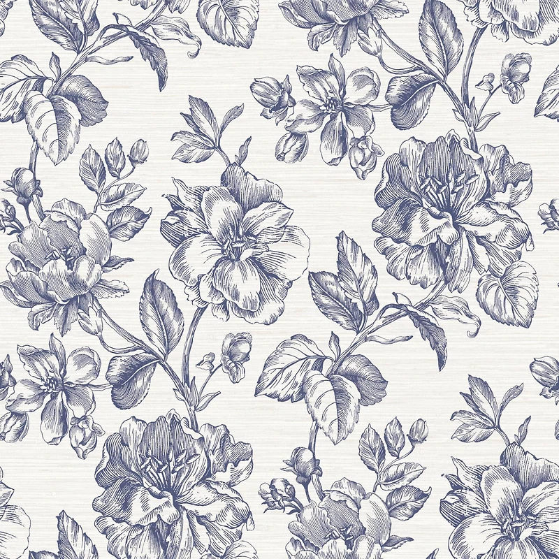 RoomMates Tamara Day Blue Flower Girl Peel & Stick Wallpaper