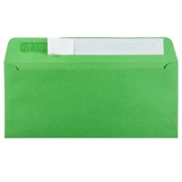 JAM Paper 4.125" x 9.5" Green Peel & Seal Closure Business Envelopes