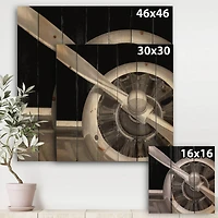 Designart - Travel by Air Grey Plane