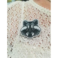 Oven Badge-Racoon Cross Stitch Kit