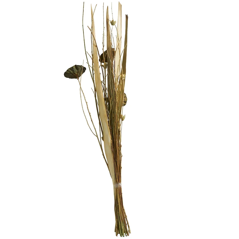 40" Green Dried Plant Bouquet Natural Foliage