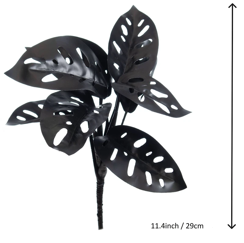 11.75" Black Broken Heart Monstera Bush by Ashland®