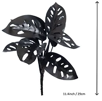 11.75" Black Broken Heart Monstera Bush by Ashland®