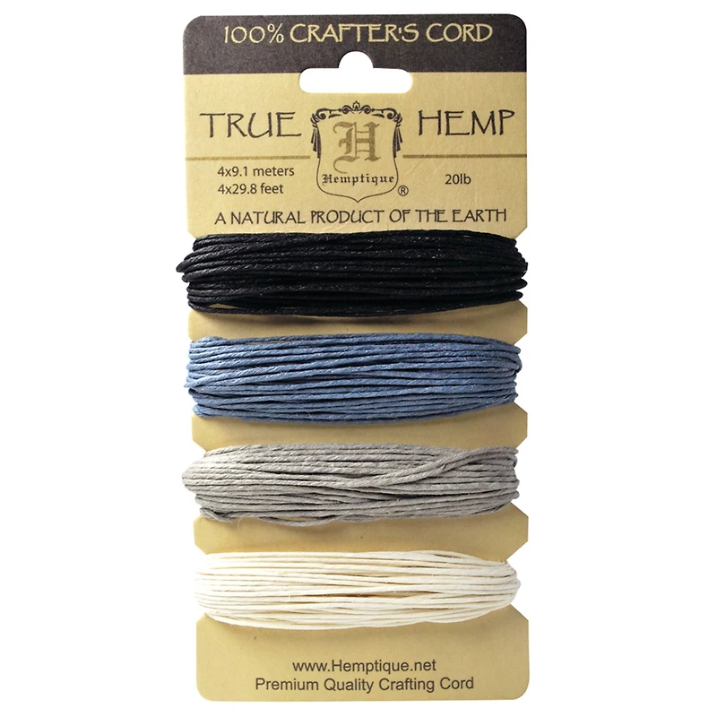 Hemptique® Onyx Hemp Cord Set, 20lb.