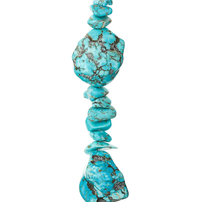 12 Pack:  Turquoise Dyed Howlite Nugget Beads, 30mm by Bead Landing™