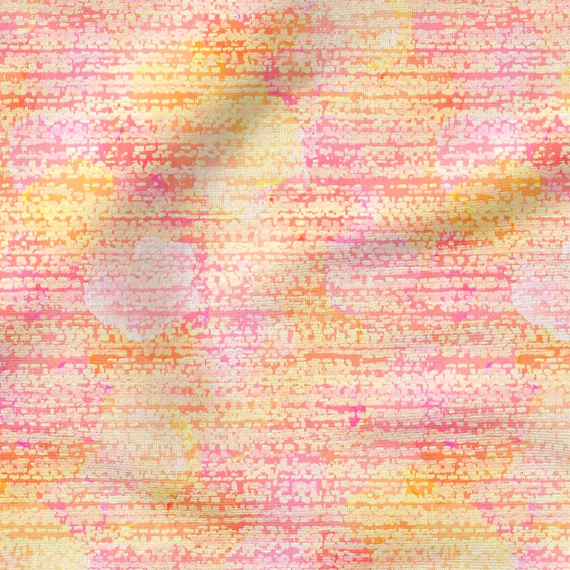 Fabric Editions Orange Abstract Cotton Fabric