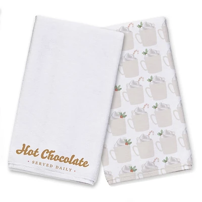 Hot Chocolate Tea Towels - Set of 2