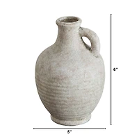 6in. Natural Ceramic Jug