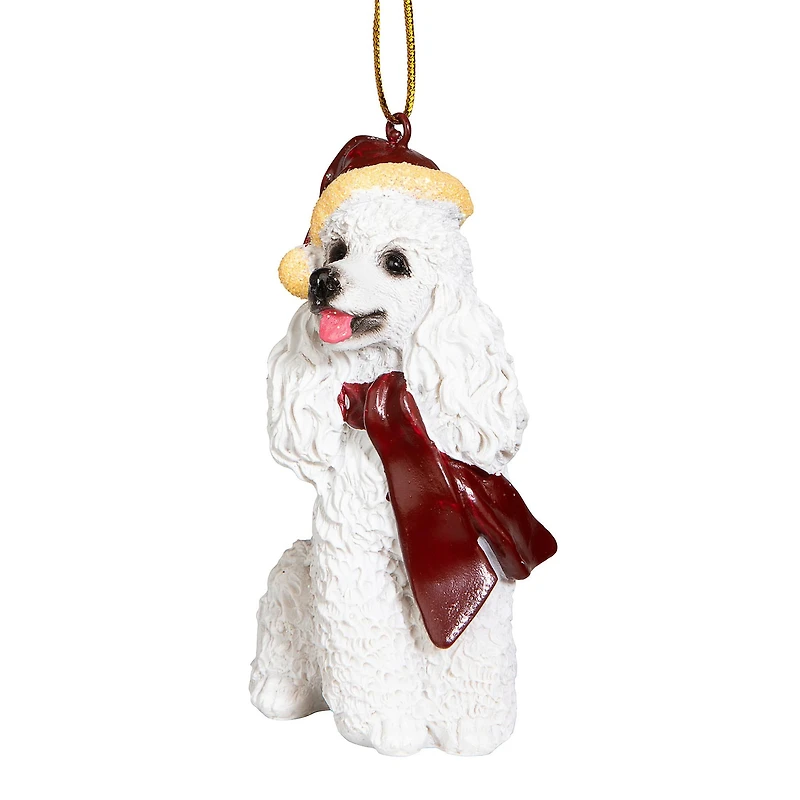Design Toscano 3.5" White Poodle Ornament Sculpture