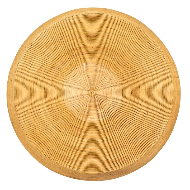 Hello Honey® 18" Natural Wide Rattan Round Accent Table
