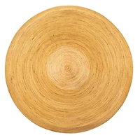 Hello Honey® 18" Natural Wide Rattan Round Accent Table