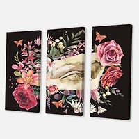 Designart - Greek Sculpture David Eye With Dried Wildflowers