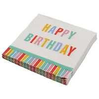 Happy Birthday Stripes Beverage Napkins, 20ct. by Celebrate It™
