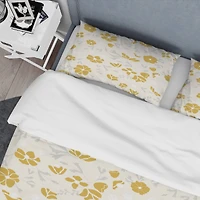Designart 'Retro Handdrawn Poppies III' Mid-Century Duvet Cover Set