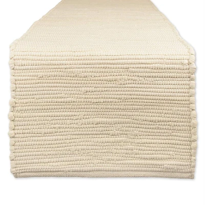 DII® 72" Solid Natural White Chindi Table Runner