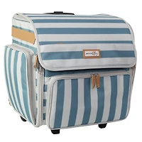 Everything Mary Blue & White Deluxe Collapsible Rolling Craft Bag