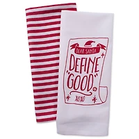 DII® Assorted Dear Santa Holiday Printed Dishtowel Set