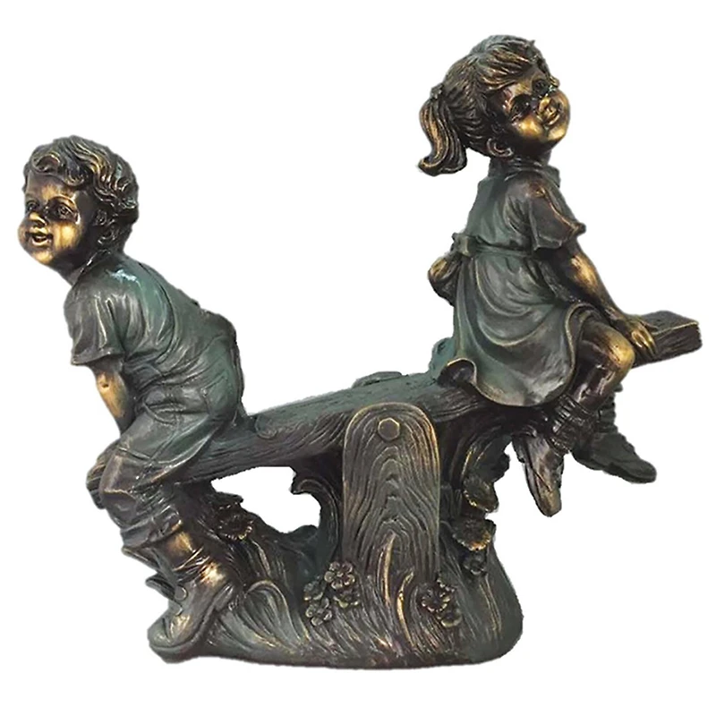 Santa's Workshop 17.5" Boy & Girl on Teeter Totter