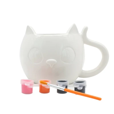 Cat Color Your Own Ceramic Mug Kit by Creatology™