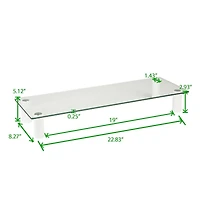 Mind Reader Clear Glass Monitor Stand Riser