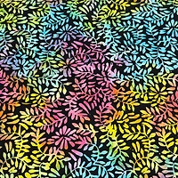 Feldman Batik Rainbow Clover Petal Cotton Fabric