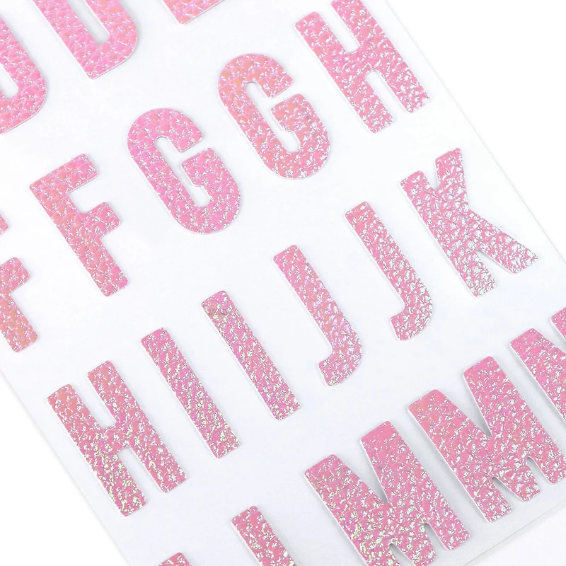 Pink Iridescent Fabric Alphabet Stickers by Recollections™