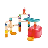 Hape Quadrilla Stack Track Bucket Wooden Marble Run Construction Set
