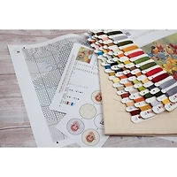 Luca-S Backyard Birds with Daylilies Counted Cross-Stitch Kit