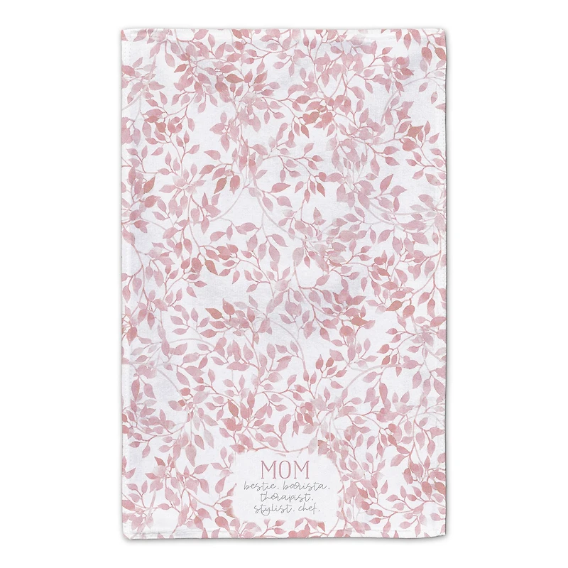 Mom Bestie Barista Floral Tea Towel Set