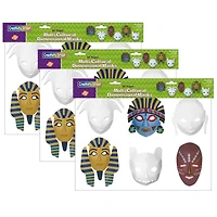 Creativity Street® Multi-Cultural Die-Cut Paper Masks, 3 Packs of 24