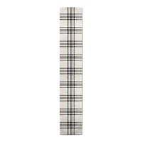 72'' Black Plaid Cotton Twill Runner