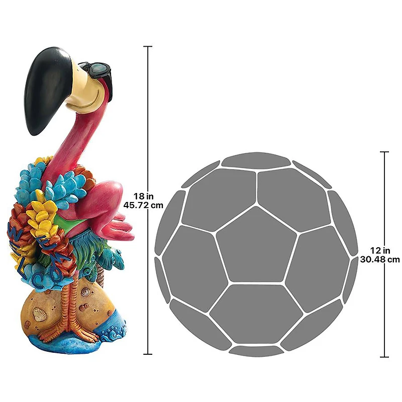 Design Toscano Flamingo Frank in Paradise Pink Flamingo Garden Statue