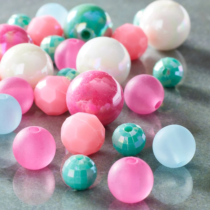 Mixed Pink & Turquoise Craft Beads By Bead Landing™