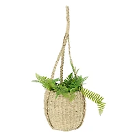 Hello Honey® Handwoven Hanging Seagrass Basket Planter