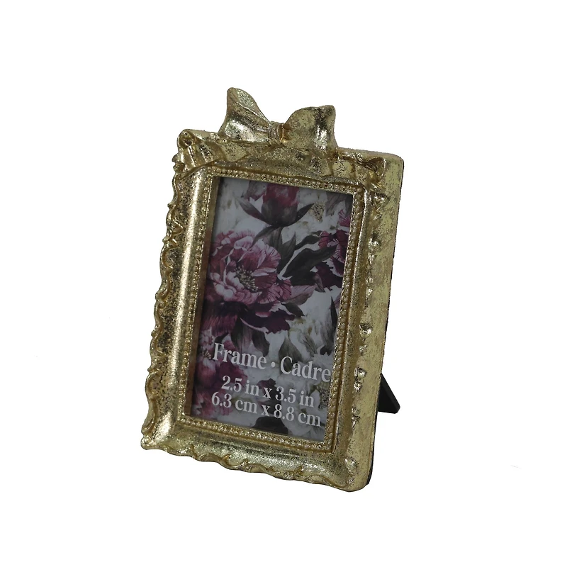 2.5" x 3.5" Gold Bow Tabletop Frame by Ashland®
